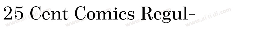 25 Cent Comics Regul字体转换